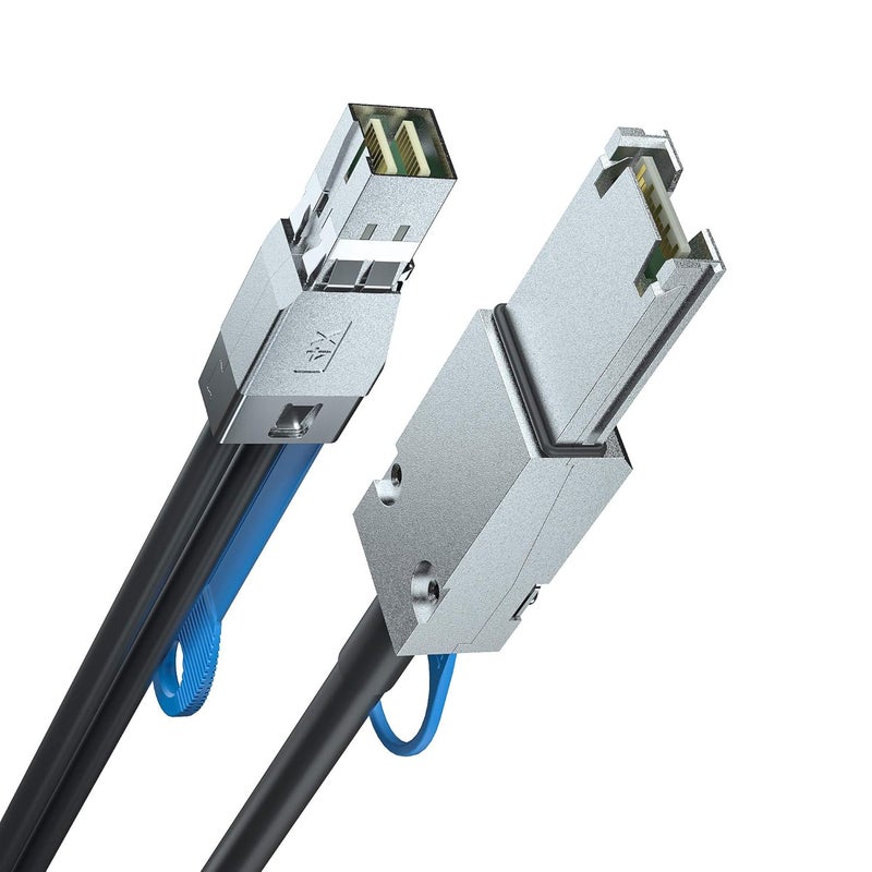 HYFIBER SFF-8644 to SFF-8088 Cable, 6Gbps External HD Mini SAS Hybrid Cable, 2-Meter(6.6ft), 100 Ohms, Attached SCSI for Raid Systems, DataCenter, Servers, Workstations and Desktops - Image 2